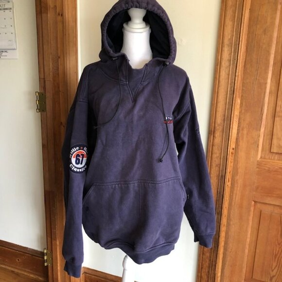 WILLIE ESCO CLASSICO 67 Vintage Navy Hoodie Sweatshirt XL RARE - Picture 6 of 17